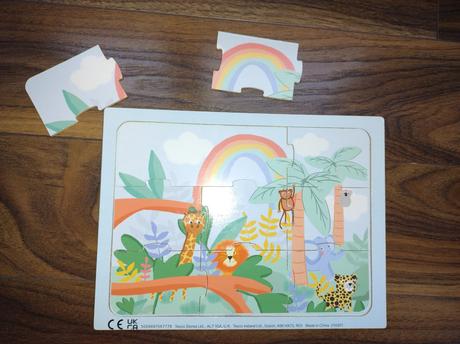 Drevené puzzle, 12 ks, 