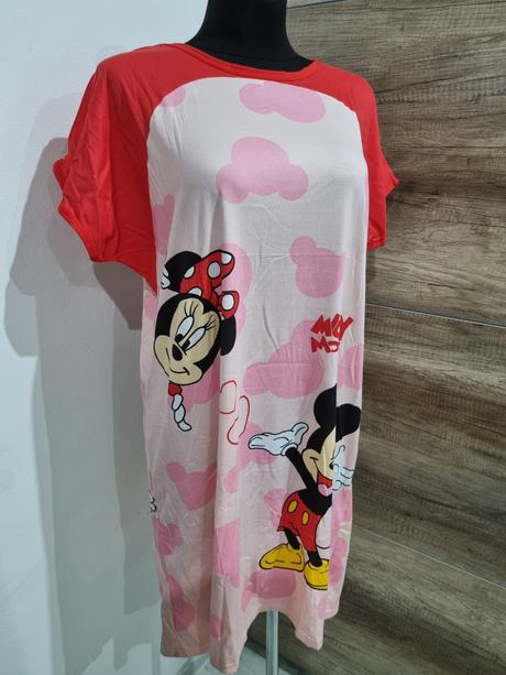 Pohodlná nočná košeľa mickey & minnie, m