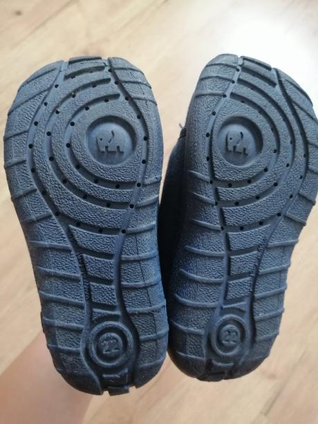 Modré papučky č.22, elefanten,22