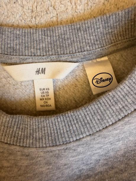 Vianocna mikina mickey - 164/170/xs - super stav, h&m,xs