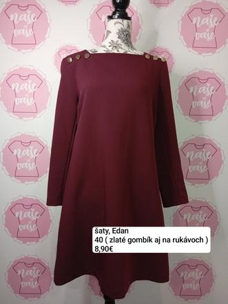 Bodové šaty so zlatými gombíkmi, 40