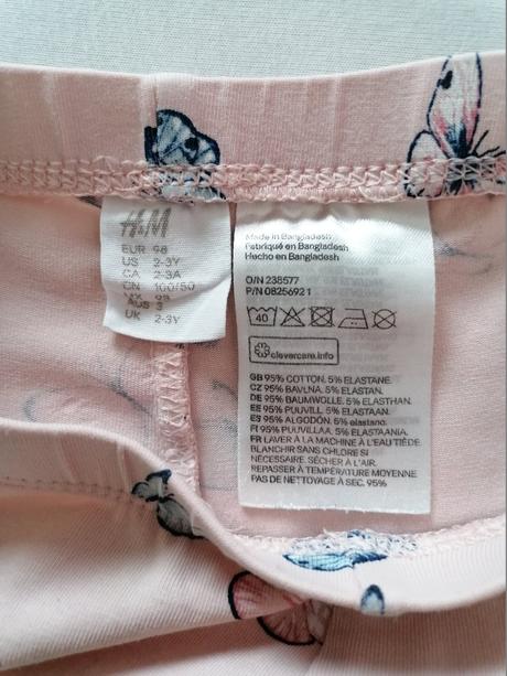 Leginy s motylmi, h&m,98