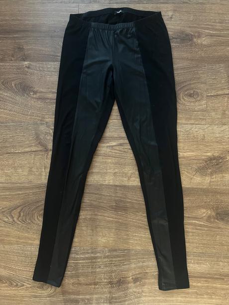 Legíny s koženkou, tezenis,s