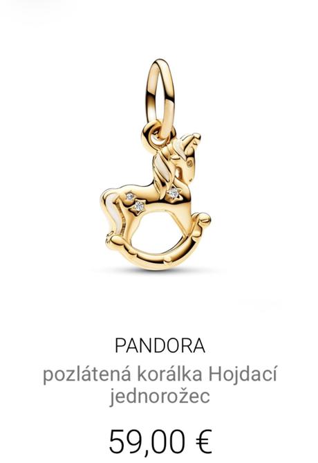 Pandora me pozlátený náramok s príveskom, pandora