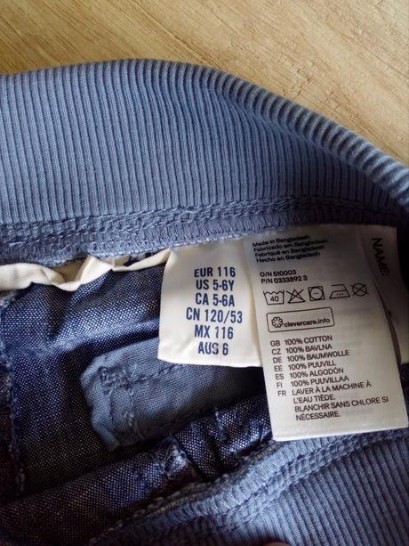 Nohavice 3/4, h&m,116