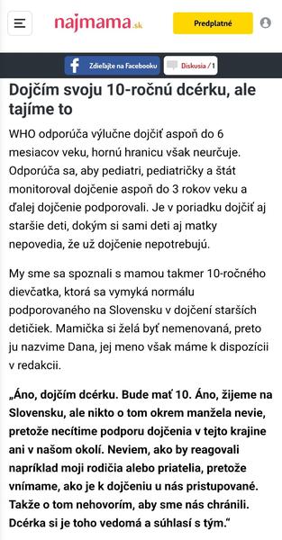 Dojčenie starších detí: Kde je hranica?