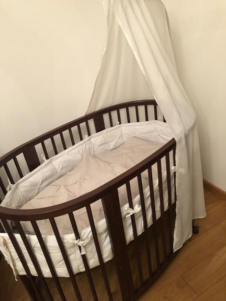 Postieľka stokke + baldachyn + prislusenstvo, šírka (cm): 70,dĺžka (cm): 130