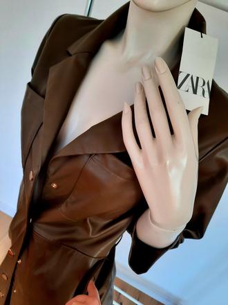 Zara koženkové šaty, zara,s