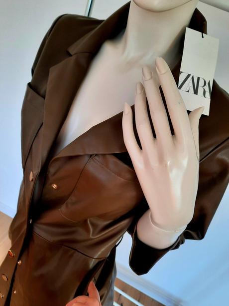 Zara koženkové šaty, zara,s