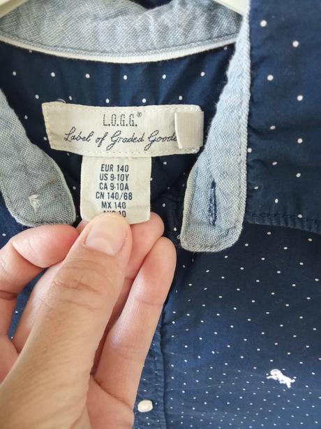 Tmavomodrá košeľa h&m 140, h&m,140