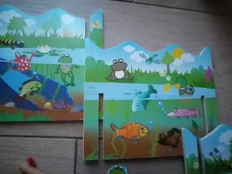 Drevená hra lov na udicu, 