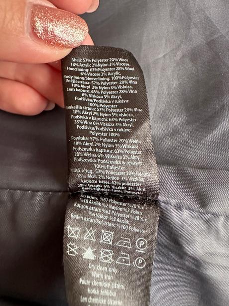 Štýlový vlnený kabát, f&f,s