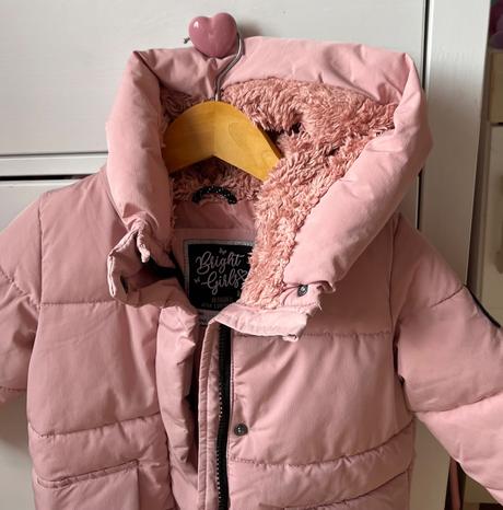 Bledoružová dlhšia zateplená bunda, c&a, 92, c&a,92