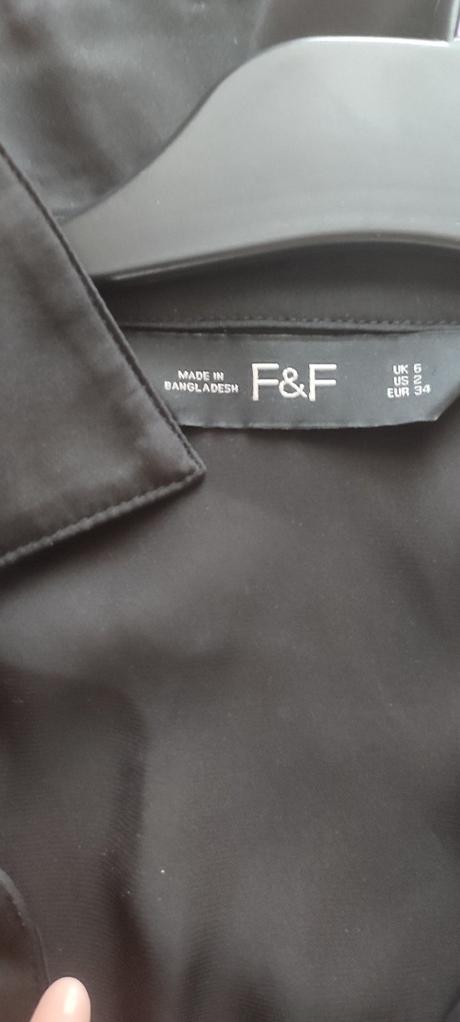 Saténová košeľa, čierna, f&f,36