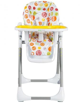 Jedálenská stolička žltá,