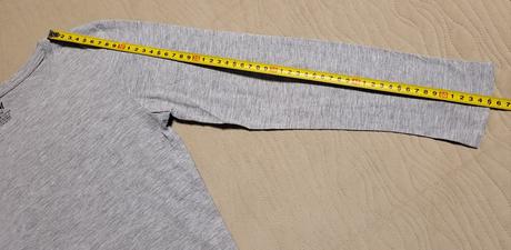Šedé tričko/nátelník dlhý rukáv velk. 134/140, h&m,134