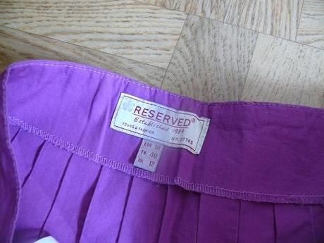 Cyklamenová skladaná sukňa, reserved,40