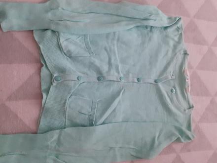 Zeleny dievcensky svetrik na gombiky, h&m,116