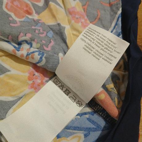 Tmavomodrý kvetovaný župan, tchibo,44