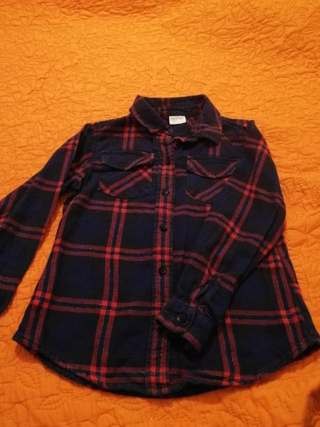 Dievčenská flanelová košeľa 7-8rokov, tesco,128