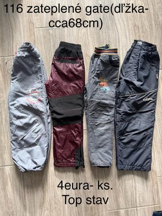 Zateplené nohavice, 116