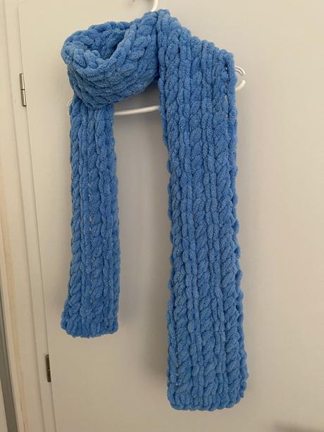 Handmade šál z puffy vlny,