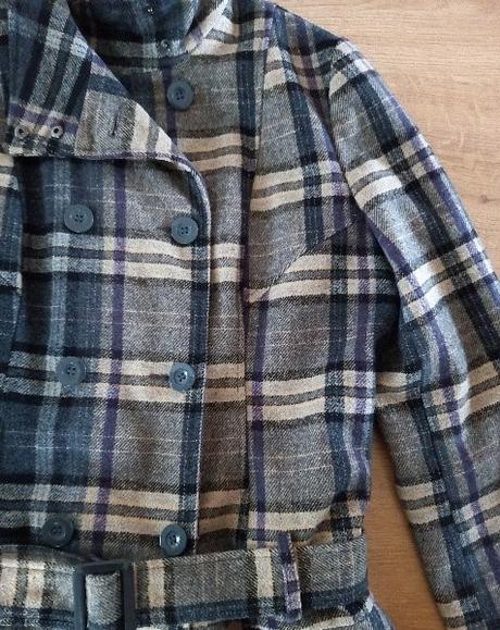 Károvaný kabát, f&f,46