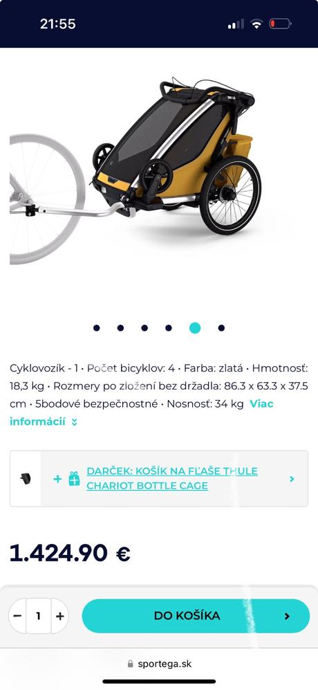 Thule chariot šport 2 single,