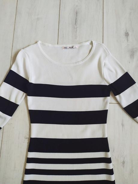 Prúžkované šaty be a diva, xs