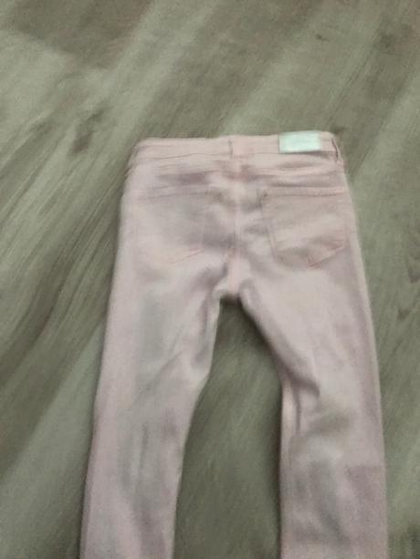 Rifle ružové skinny fit denim 7-8 rokov, h&m,128