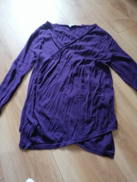 Fialový svetrík peacoks, 38