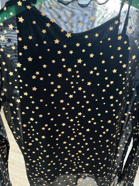 Sifonova bluzka so zlatymi hviezdickami 2v1, 164