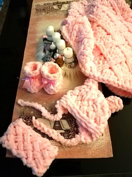 Čiapka a šál/ nákrčník - puffy, 