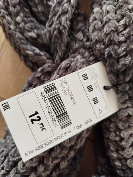 Sivý pletený tunel šál,