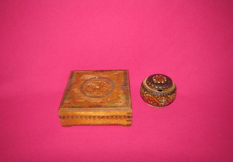 Drevené retro krabičky, 