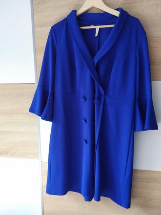 Modré šaty xxl, 46