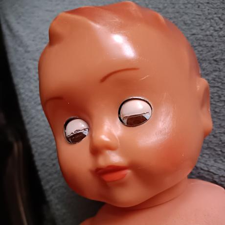 Retro bábika gumotex,