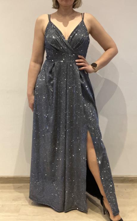 Dámske trblietavé spoločenské šaty (uni), l / m / s