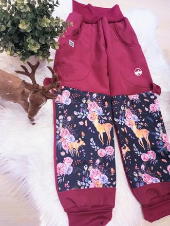 Rastúce softshellové nohavice srnky, 86 - 146