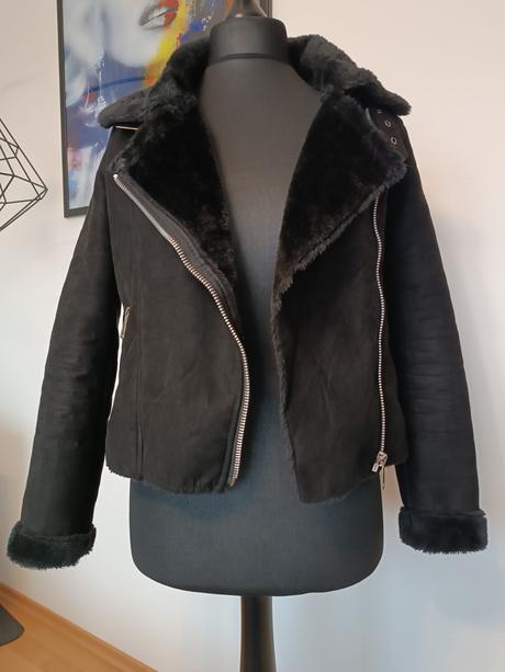 Čierna kožušinová bunda, gate,m