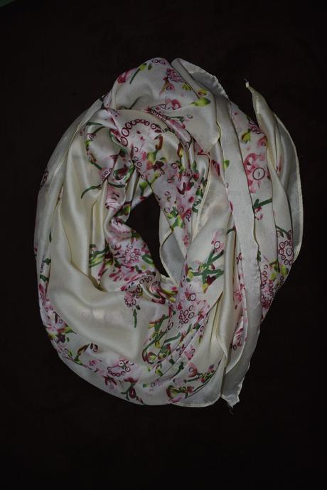 Hodvábna šatka - šál, 200x90cm, xl