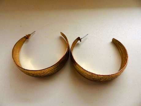 Tepané náušnice kruhy,