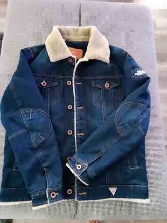 Zateplená riflova bunda, xl