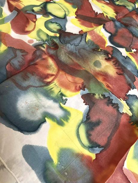 Šatka s abstraktným akvarelovým vzorom, xl