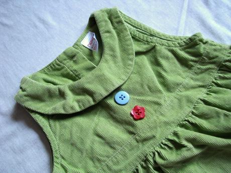 Jablkovo-zelené šatičky z pracieho kordu, next,68