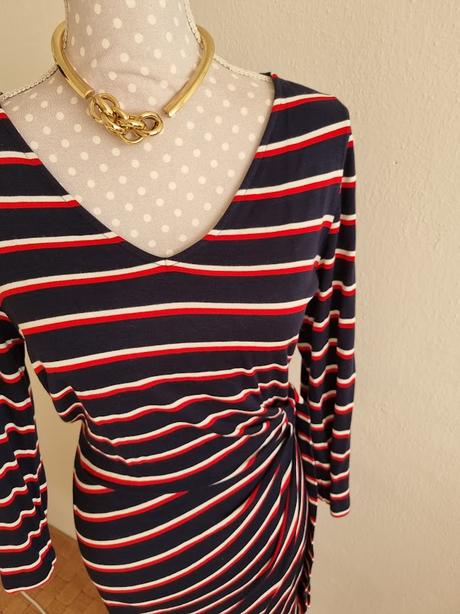 Elastické červeno-modré šaty gant veľ. 38, gant,38