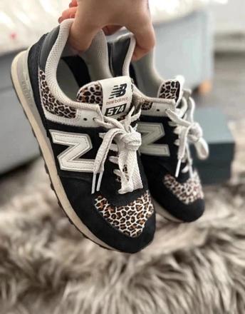 Dámske tenisky z brusenej kože new balance 574 leo, new balance,37