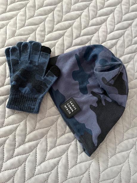 Maskáčový set - čiapka a rukavice, sam73,128