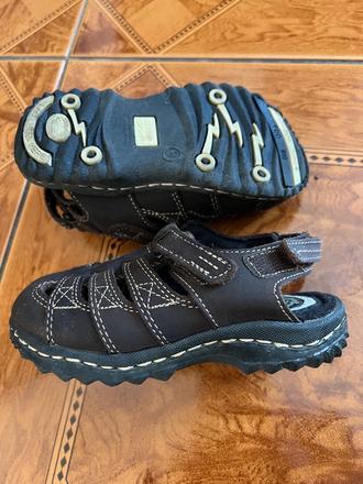 Kožené sandále -24- buster brown-, 24