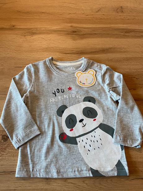 Tricko panda šedé losan, losan,68 / 74 / 80 / 86 / 92